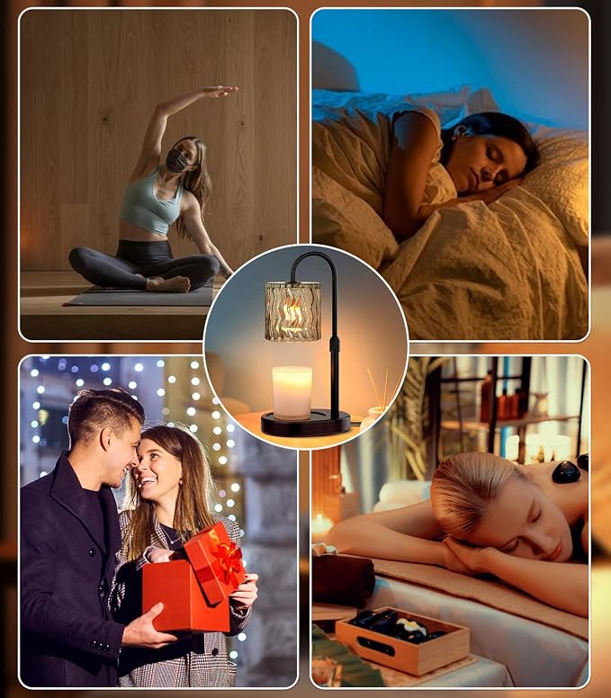 Candle Warmer Lamp Electric Timer: Dimmable Candles Warming Lamps - Height Adjustable Burner Jar - No Flame, alternate view 7