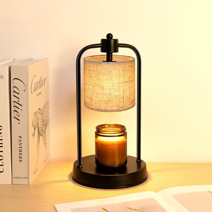 Candle Warmer Lamp Electric with Timer: Wax Melts Warmer - Dimmable Candle Wax Warmer Electric Candle Warmer with Replacement