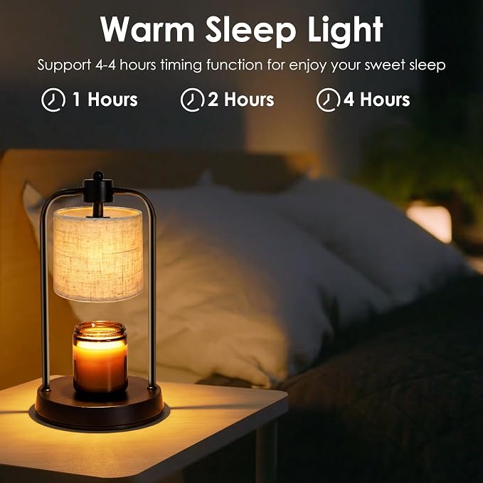 Candle Warmer Lamp Electric with Timer: Wax Melts Warmer - Dimmable Candle Wax Warmer Electric Candle Warmer with Replacement