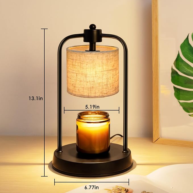 Candle Warmer Lamp Electric with Timer: Wax Melts Warmer - Dimmable Candle Wax Warmer Electric Candle Warmer with Replacement