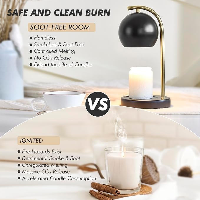 Candle Warmer Lamp Gifts for Women - Dimmable Scented Wax Melt Warmer with Timer - Housewarming Gifts for Home Bedroom Decor