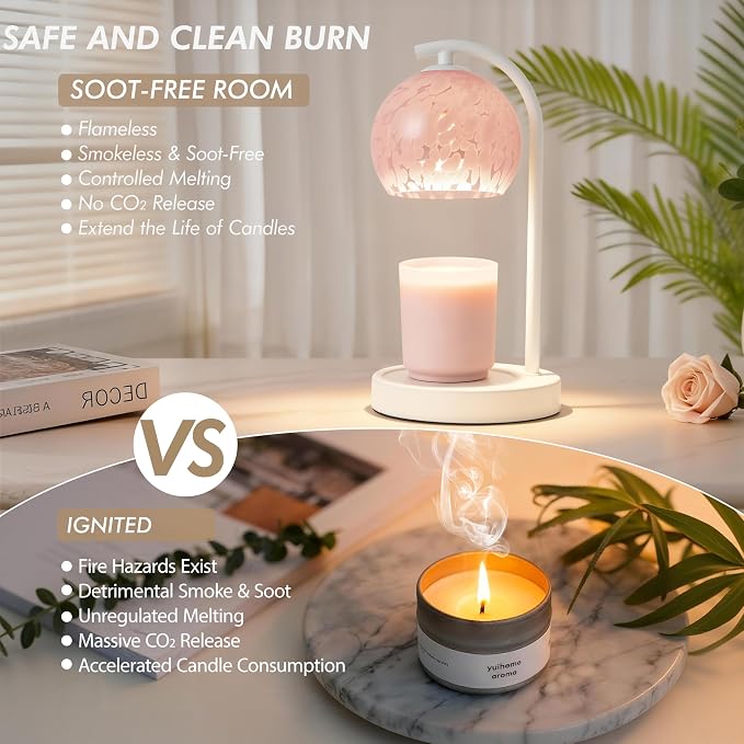 Candle Warmer Lamp Gifts for Women - Dimmable Scented Wax Melt Warmer with Timer - Housewarming Gift for Home Bedroom Decor