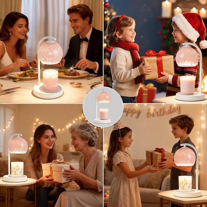 Candle Warmer Lamp Gifts for Women - Dimmable Scented Wax Melt Warmer with Timer - Housewarming Gift for Home Bedroom Decor