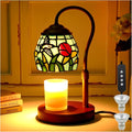 Candle Warmer Lamp - Hummingbird Candle Lamps Timer Dimmer, Tiffany Style Stained Glass Candle Warming Lamp Compatible with