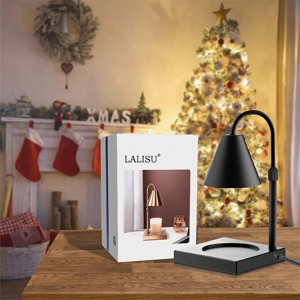 Candle Warmer Lamp, Stepless Dimming Candle Warmer Lamp with Timer & Dimmer Height Adjustable Compatible with Jars Scented