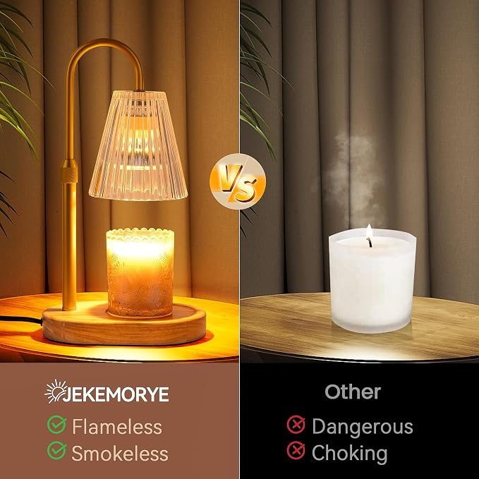 Candle Warmer Lamp Stripe Transparent, alternate product view 5