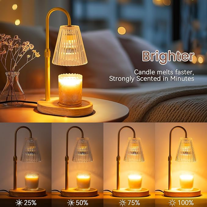 Candle Warmer Lamp Stripe Transparent, alternate product view 6