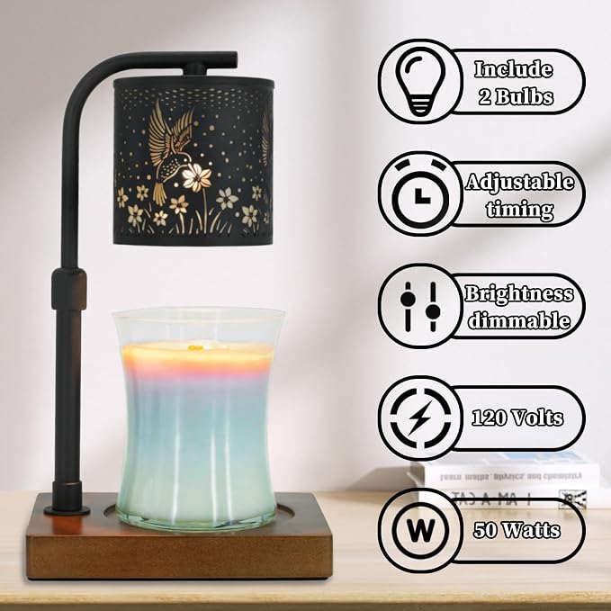 Candle Warmer Lamp Timer - Birthday Gifts for Women Mom, House Warming Gifts New Home Decor, Modern Farmhouse Decor
