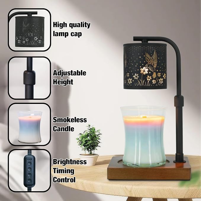 Candle Warmer Lamp Timer - Birthday Gifts for Women Mom, House Warming Gifts New Home Decor, Modern Farmhouse Decor