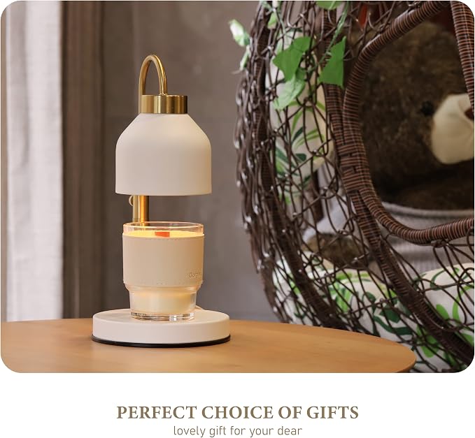 Candle Warmer Lamp, with 2 Bulbs, Timer & Dimmer, Compatible with Large Yankee Candle Jars,3 Wick Candles, alternate view 4