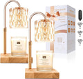 Candle Warmer Lamp with 3 Bulbs, Adjustable Height Dimmable Candle Warmer with Timer, Compatible with Large Jar Candles