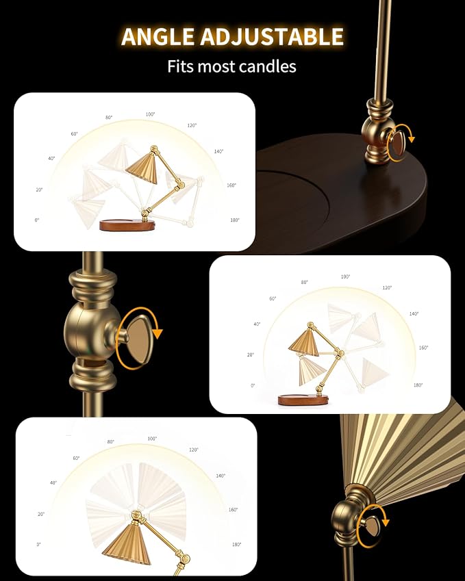 Candle Warmer Lamp with 3 Bulbs, Height Adjustable Candle Lamp Warmer with Timer - Electric Wax Melt Warmer for Scented Wax