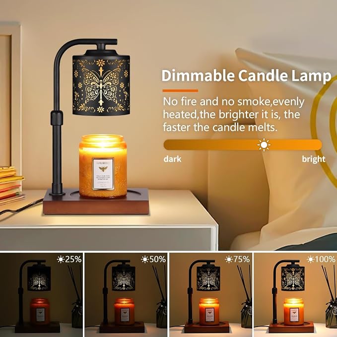 Candle Warmer Lamp with Adjustable Height Dimmable for New Home Decor Electric Candle Warmer for Jar Candles Birthday Gifts