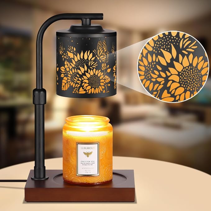 Candle Warmer Lamp with Adjustable Height Dimmable for New Home Decor Electric Candle Warmer for Jar Candles, alternate view