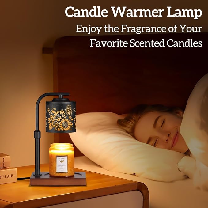 Candle Warmer Lamp with Adjustable Height Dimmable for New Home Decor Electric Candle Warmer for Jar Candles, alternate view