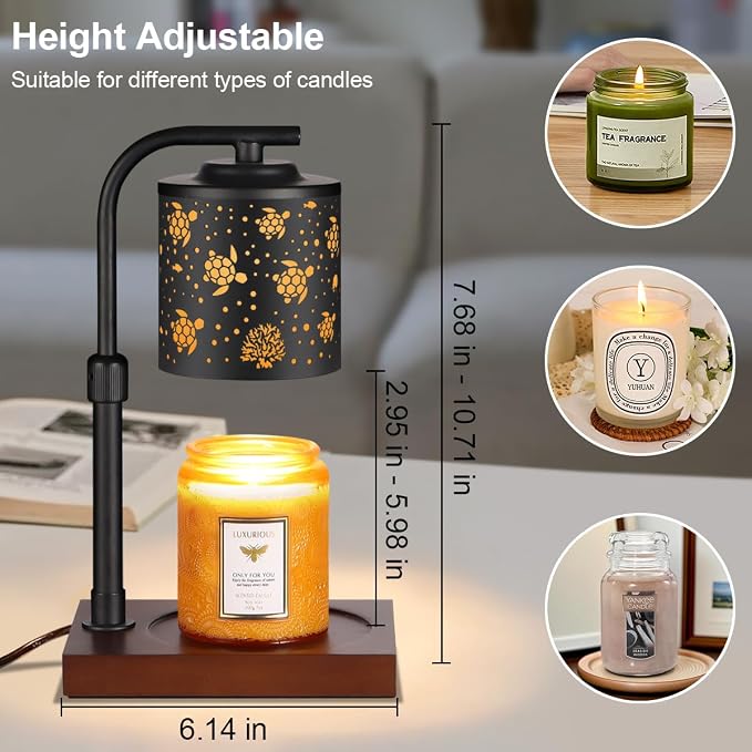 Candle Warmer Lamp with Adjustable Height Dimmable for New Home Decor Electric Candle Warmer for Jar Candles, alternate view