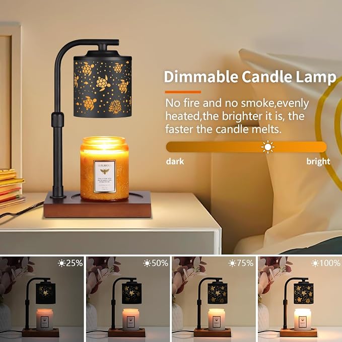 Candle Warmer Lamp with Adjustable Height Dimmable for New Home Decor Electric Candle Warmer for Jar Candles, alternate view