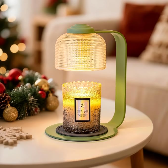 Candle Warmer Lamp with Clear Glass Globe and Timer & Dimmable Light, product image