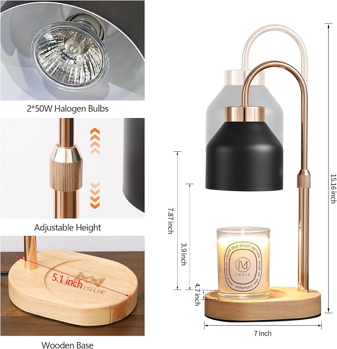 Candle Warmer Lamp with Dimmer and Timer,Home Decor Lamp for Scented Jar,Electric Wax Melt Warmer,Mother's, alternate product