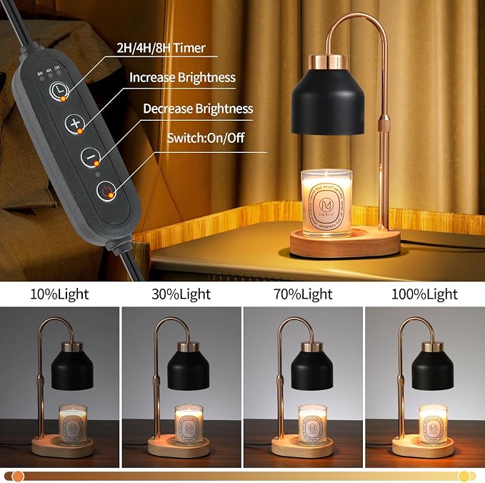 Candle Warmer Lamp with Dimmer and Timer,Home Decor Lamp for Scented Jar,Electric Wax Melt Warmer,Mother's, alternate product