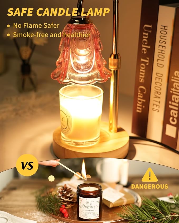 Candle Warmer Lamp with Timer, Adjustable Height and Dimmable, Birthday Christmas Gifts for Women, Mothers Day Gifts for Mom