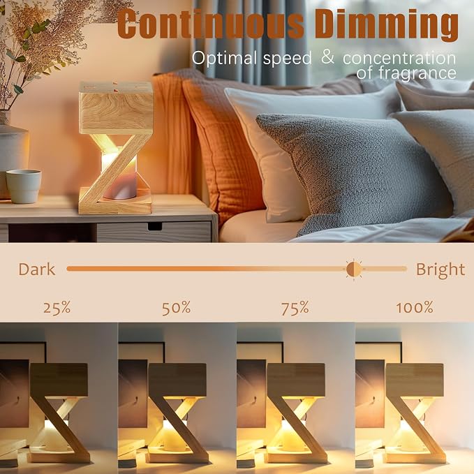 Candle Warmer Lamp with Timer,Bedroom Home Decor Dimmable Wax Melt Warmer for Scented Wax with 2Pcs 50w Bulbs,Perfect for Jar
