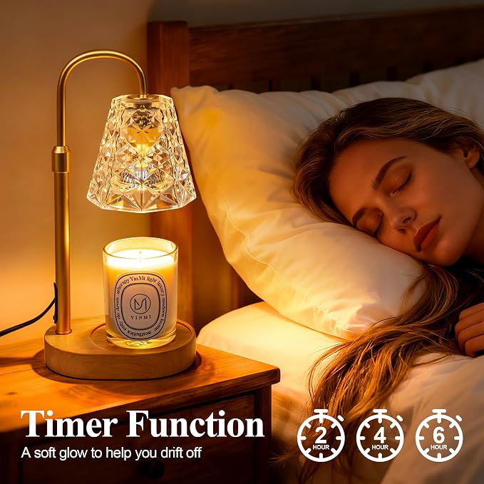 Candle Warmer Lamp with Timer, Birthday Gifts for Women Mom, House Warming Gifts New Home, Wax Melt Warmer for Scented Jar
