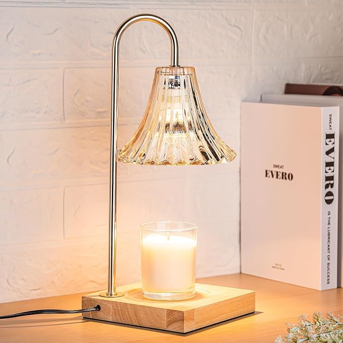 Candle Warmer Lamp with Timer, Candle Wax Warmer Flower Lamp Dimmable, Birthday Day Gifts for Mom Women, product image