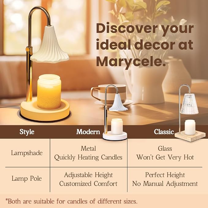 Candle Warmer Lamp with Timer, Candle Wax Warmer Flower Lamp Dimmable, Birthday Day Gifts for Mom Women, alternate product