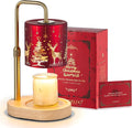 Candle Warmer Lamp with Timer: Christmas Candle Warming Lamp with 2 Bulbs Height Adjustable Wax Melt Warmer Dimmable Home