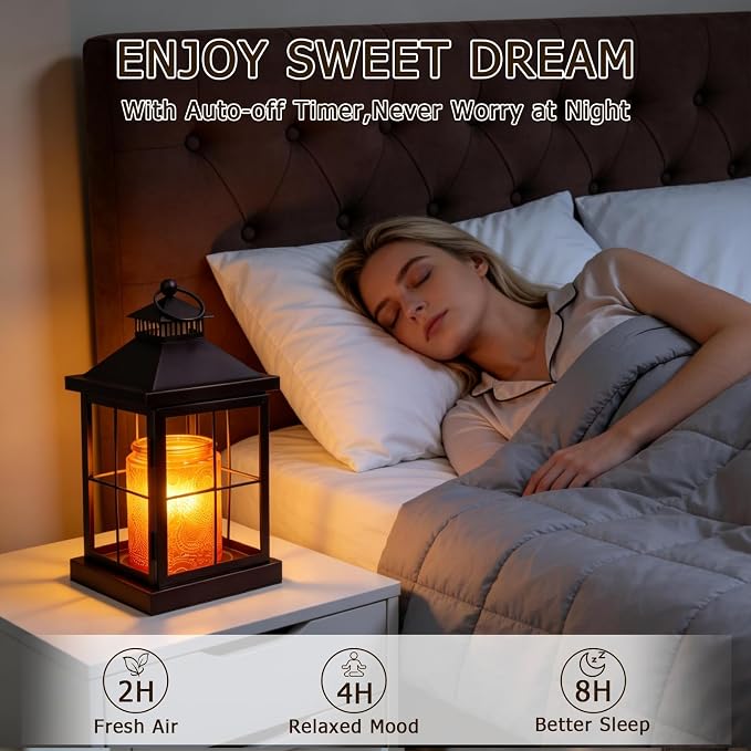 Candle Warmer Lamp with Timer,Compatible with 3 Wick Candles Jars,Vintage Candle Warmer Lantern Lamp,Dimmable Farmhouse