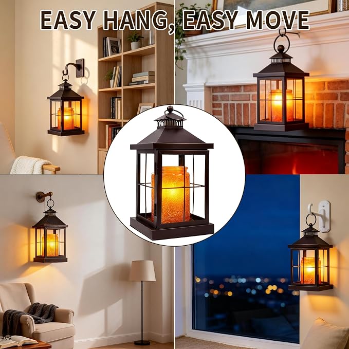 Candle Warmer Lamp with Timer,Compatible with 3 Wick Candles Jars,Vintage Candle Warmer Lantern Lamp,Dimmable Farmhouse