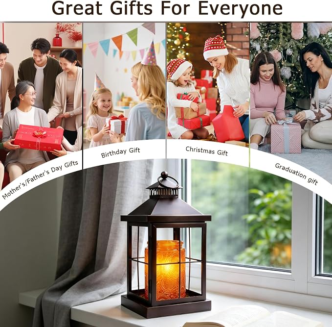 Candle Warmer Lamp with Timer,Compatible with 3 Wick Candles Jars,Vintage Candle Warmer Lantern Lamp,Dimmable Farmhouse