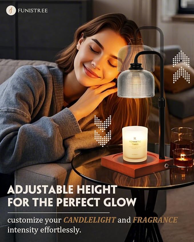 Candle Warmer Lamp with Timer Dimmable, Adjustable Height Candle Warmer, Birthday Gifts for Women Mom House Warming Gifts New