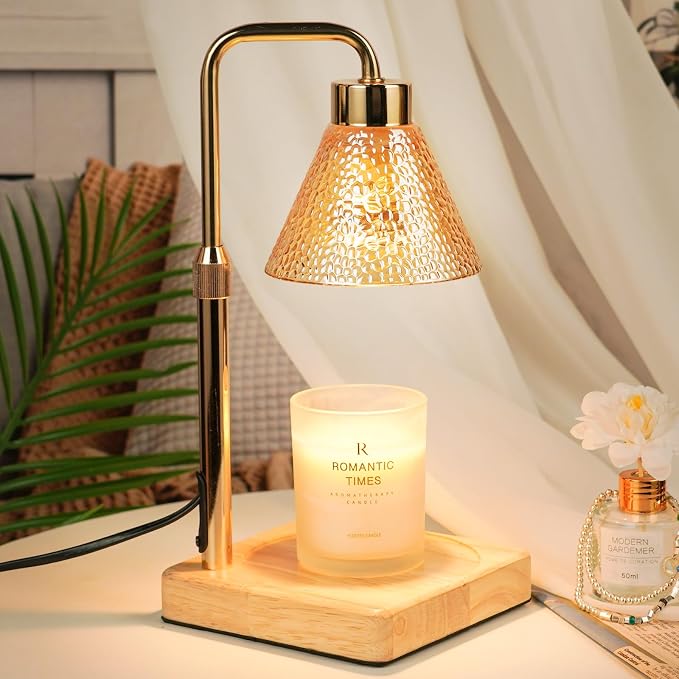 Candle Warmer Lamp with Timer Dimmable, Adjustable Height, Christmas Anniversary Women Gifts for Her Girlfriend, House