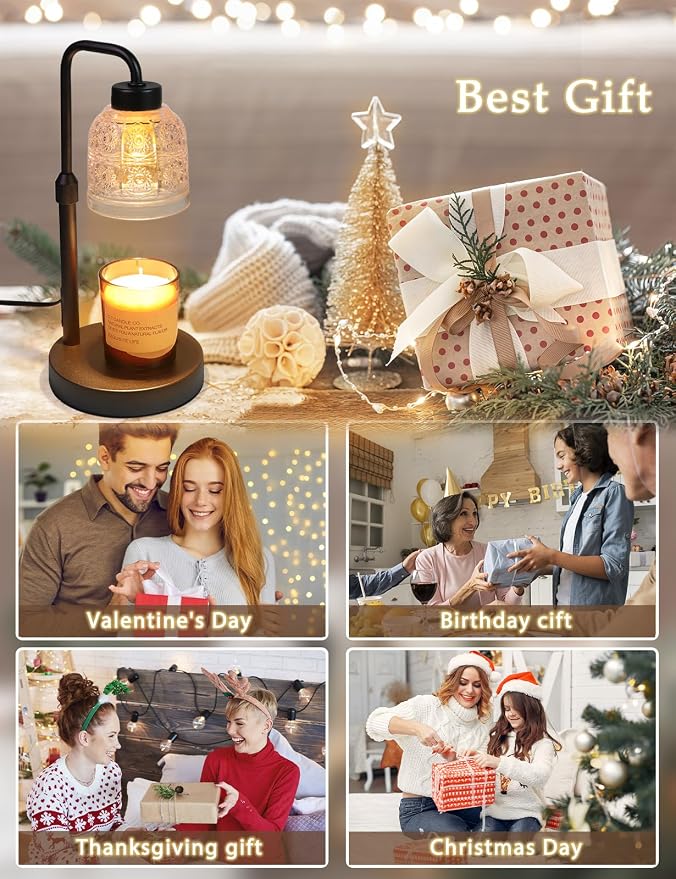 Candle Warmer Lamp with Timer Dimmable, Adjustable Lamp Candle Warmer, Birthday Gifts for Women Mom, alternate product view 8