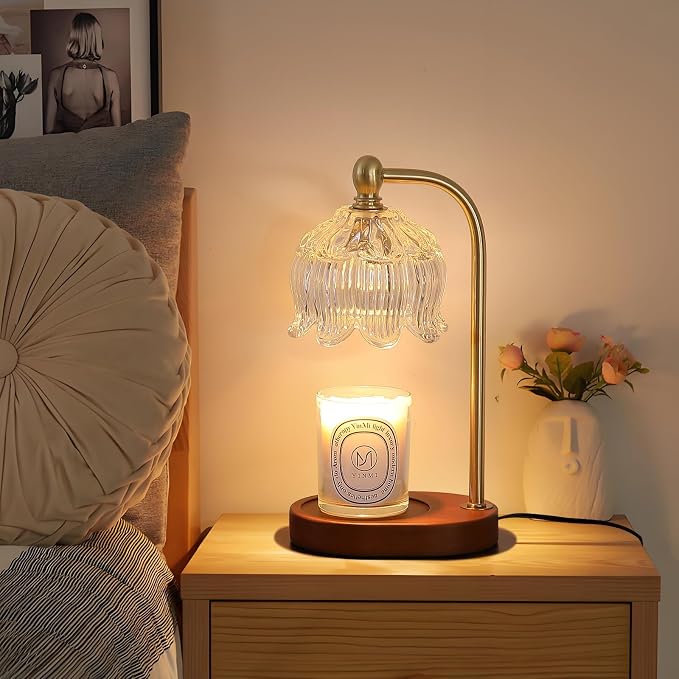 Candle Warmer Lamp with Timer Dimmable,Antique Brass Candle Lamp,Wax Melt Warmer Light for Jar Candles,Mother's, alternate