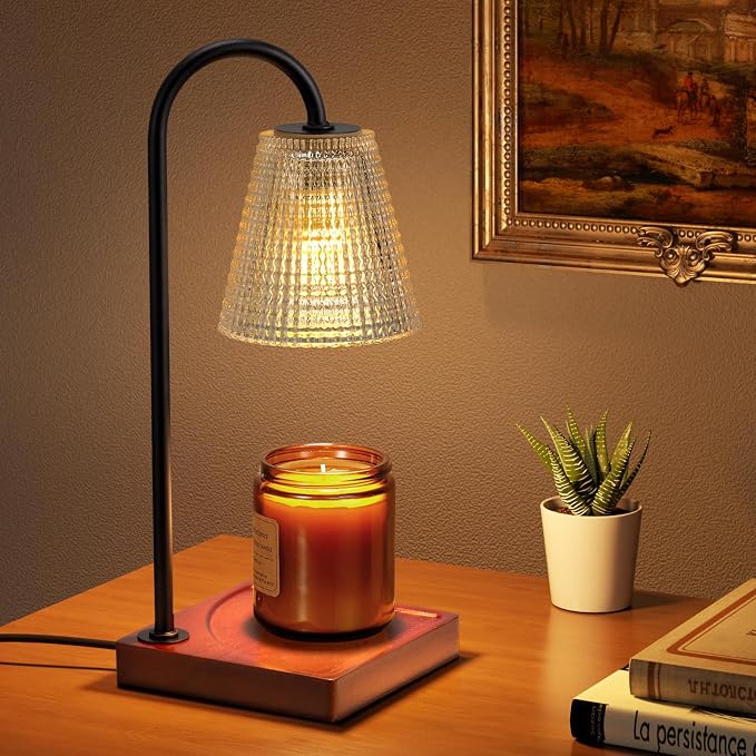 Candle Warmer Lamp with Timer-Dimmable Black Candle Warmer,New Mom Gifts,House Warming Gifts New Home Bedroom Decor,Wax