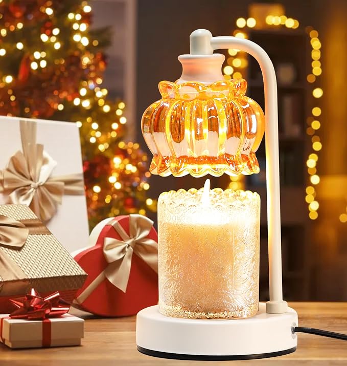 Candle Warmer Lamp with Timer, Dimmable Candle Lamp Wax Melt Warmer with 2 Bulbs, alternate product view 2