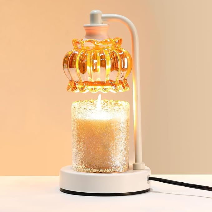 Candle Warmer Lamp with Timer, Dimmable Candle Lamp Wax Melt Warmer with 2 Bulbs, alternate product view 3