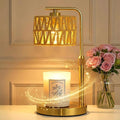 Candle Warmer Lamp with Timer, Dimmable Candle Warmer for Jar Candles, Height Adjustable Candle Lamp Warmer, Boho Rattan