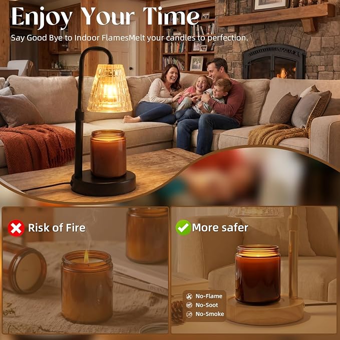 Candle Warmer Lamp with Timer,Dimmable Candle Warmwr for Jar Candles,Adjustable Cabdle Warmer Birthday Gifts,for Mom