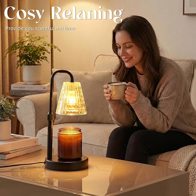 Candle Warmer Lamp with Timer,Dimmable Candle Warmwr for Jar Candles,Adjustable Cabdle Warmer Birthday Gifts,for Mom