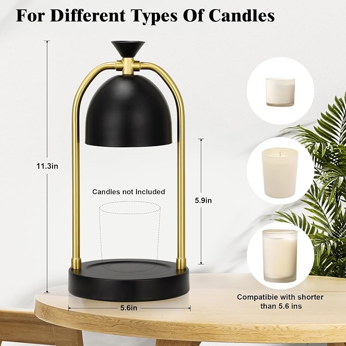 Candle Warmer Lamp - with Timer & Dimmable, Cozy Birthday Gift for Women Mom, Modern Home Decor House Warming Gifts Wax Melt