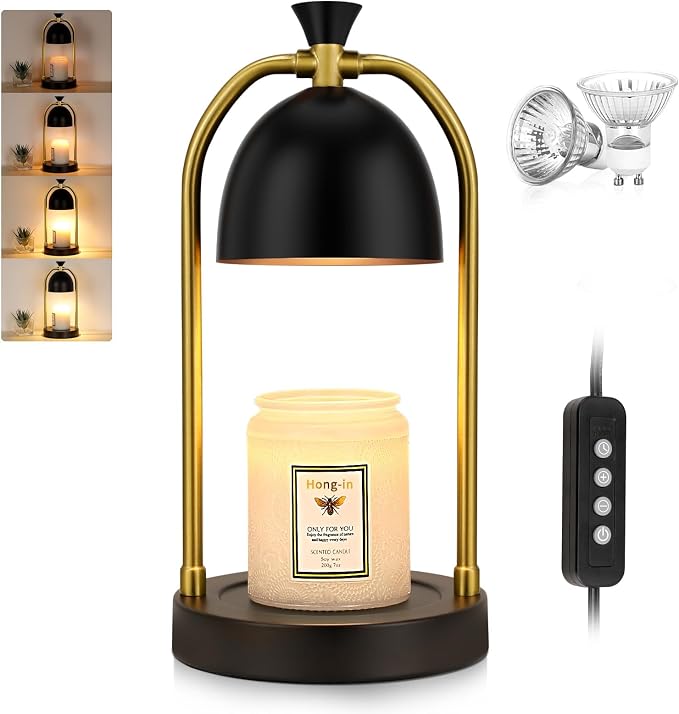 Candle Warmer Lamp - with Timer & Dimmable, Cozy Birthday Gift for Women Mom, Modern Home Decor House Warming Gifts Wax Melt