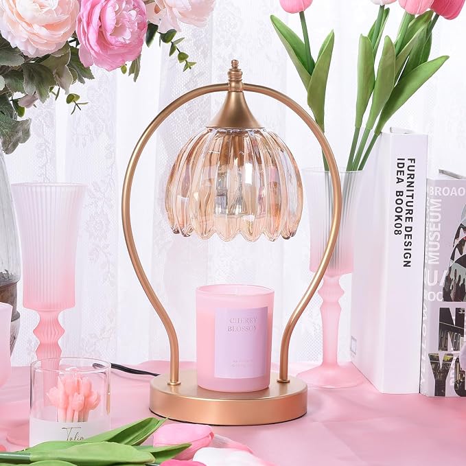 Candle Warmer Lamp with Timer Dimmable: Electric Candle Warmer Birthday Gifts for Women, Mothers Day Gifts for Mom, House