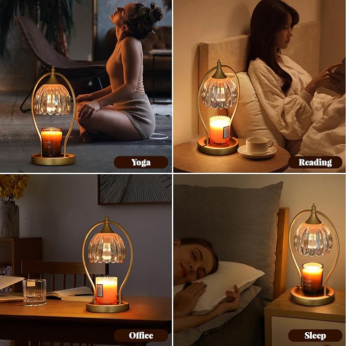Candle Warmer Lamp with Timer Dimmable: Electric Candle Warmer Birthday Gifts for Women, Mothers Day Gifts for Mom, House