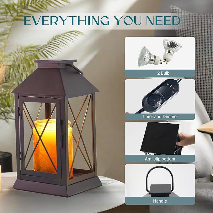 Candle Warmer Lamp with Timer Dimmable,Electric Candle Lamp Warmer for Jar Candles,Large Candle Warming Lamp,Fully Enclosed