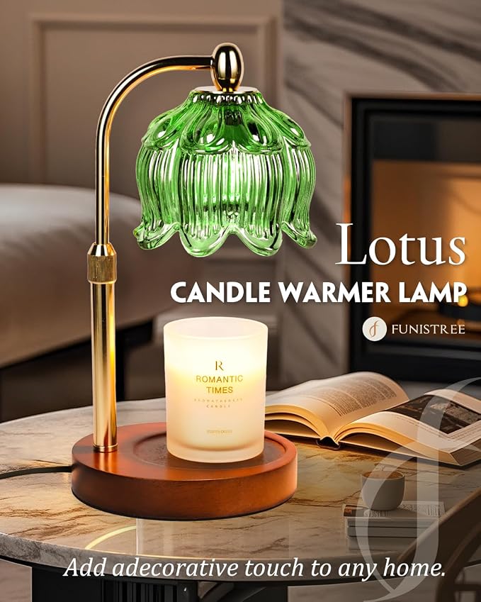 Candle Warmer Lamp with Timer Dimmable, Height Adjustable, Birthday Gifts for Women Mom, Suitable for New Home Decoration