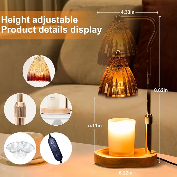 Candle Warmer Lamp with Timer Dimmable, Lamp Candle Warmer for Jar Candles,Birthday Gifts for Women Mom, alternate product
